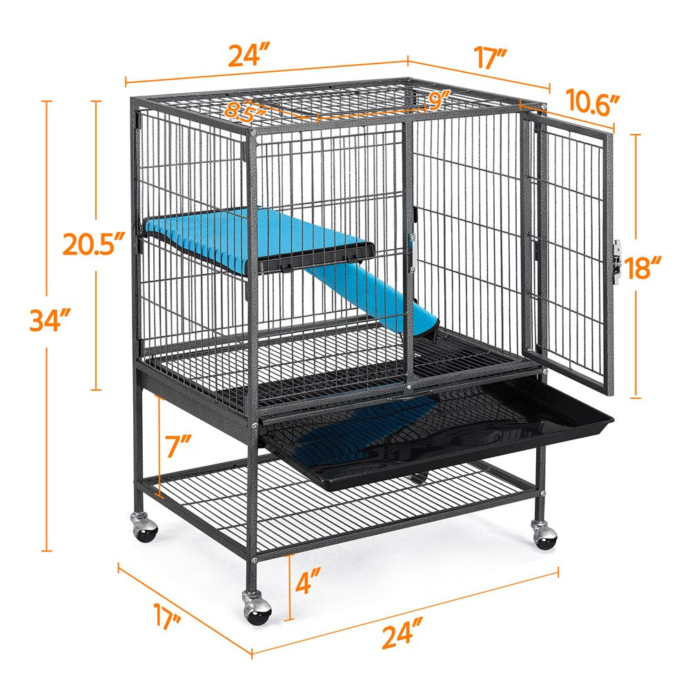 Easyfashion Single Unit Small Animal Cage Critter Nation Cage Black Animals & Pet Supplies > Pet Supplies > Small Animal Supplies > Small Animal Habitats & Cages Easyfashion   