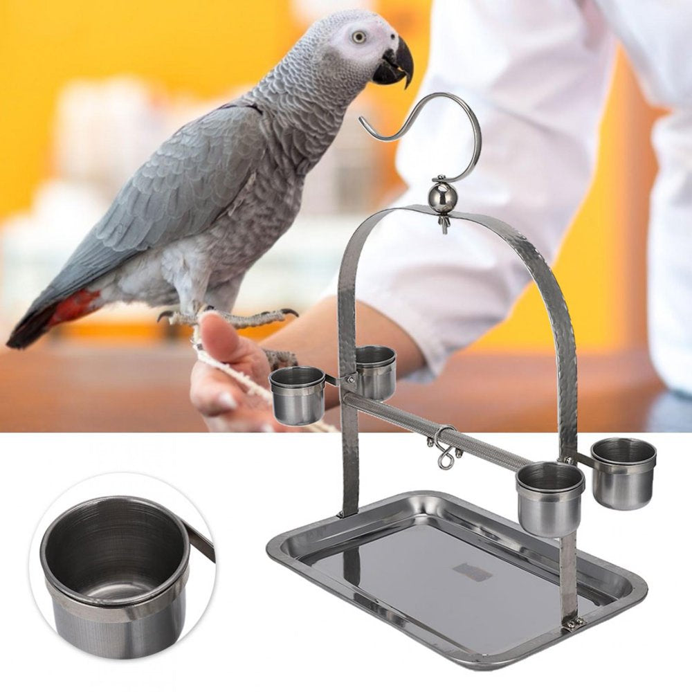 Tebru HOT Metal Mini Bird Cage Perches Stand Platform Pet Budgie Toy Gifts Animals & Pet Supplies > Pet Supplies > Bird Supplies > Bird Cages & Stands Tebru   