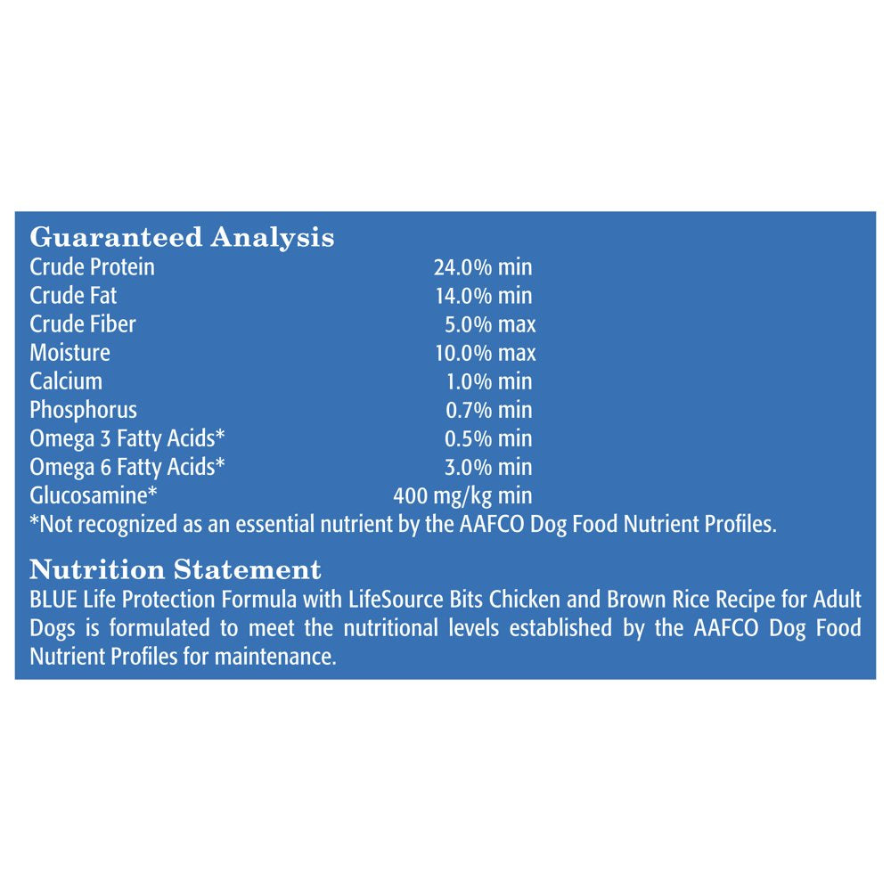 Blue Buffalo Life Protection Formula Chicken and Brown Rice Dry Dog Food for Adult Dogs, Whole Grain, 5 Lb. Bag Animals & Pet Supplies > Pet Supplies > Small Animal Supplies > Small Animal Food Blue Buffalo   