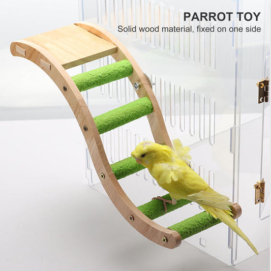 Leaveforme Pet Bird Toy Log Color Interactive Wooden Parrot Climbing Ladder Play Toys Cage Accessory Animals & Pet Supplies > Pet Supplies > Bird Supplies > Bird Cage Accessories Leaveforme   