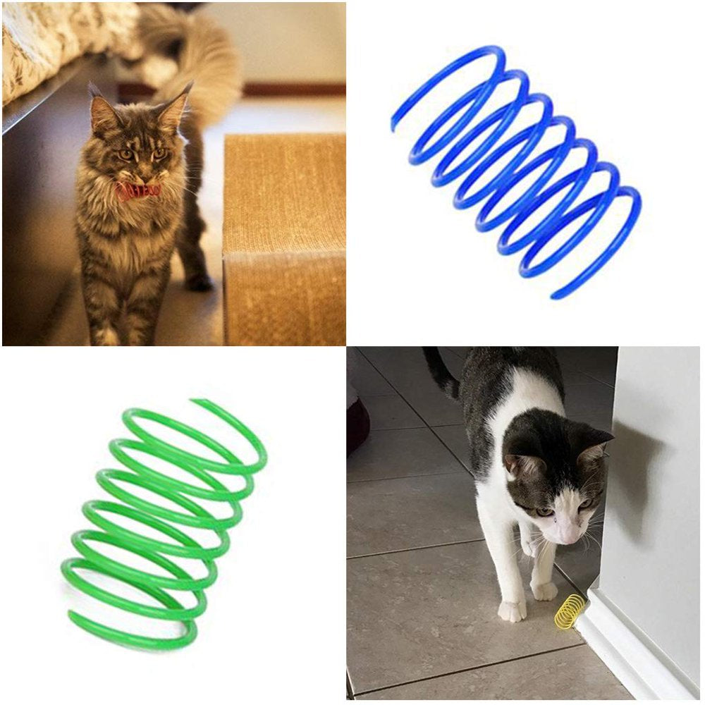 Cat Spring Toy,Interactive Cat Toy for Indoor Cats,Plastic Coil Spiral Springs for Cat Kitten Pets Colorful 4 Pcs Animals & Pet Supplies > Pet Supplies > Cat Supplies > Cat Toys Sherry   