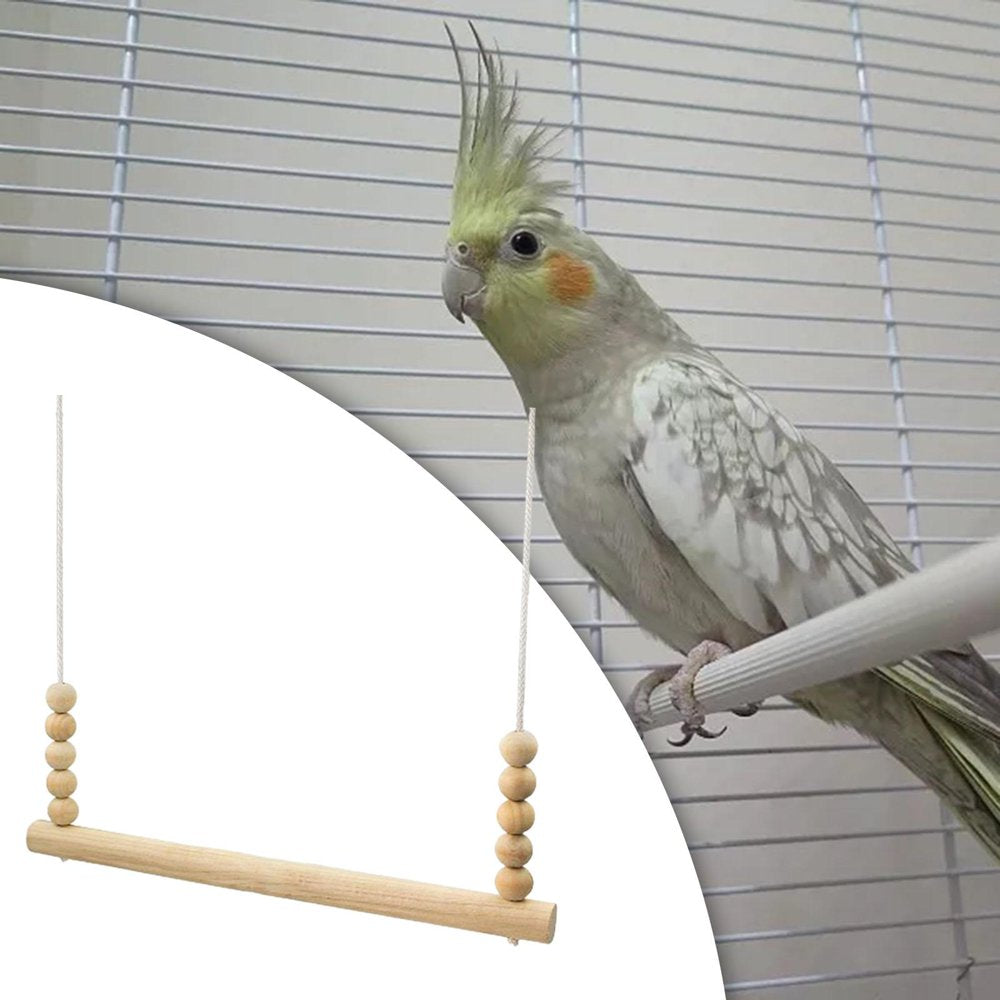 Natural Wooden Chicken Swing Stand Large Birds Parrot Perch Ladder Play Toy Animals & Pet Supplies > Pet Supplies > Bird Supplies > Bird Ladders & Perches Menolana   