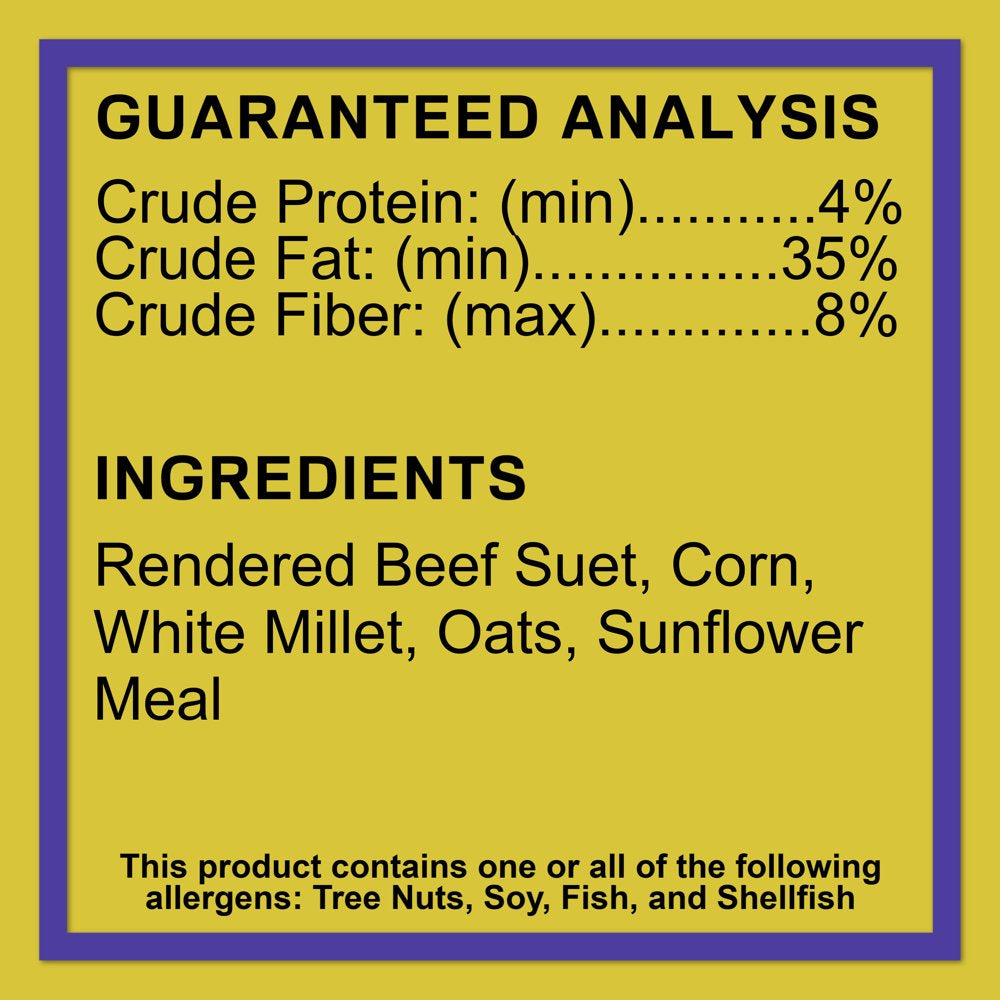 C&S High Energy Large Suet, Super Sized, 3.5 Lb Cake, Wild Bird Food Animals & Pet Supplies > Pet Supplies > Bird Supplies > Bird Food Central Garden and Pet   