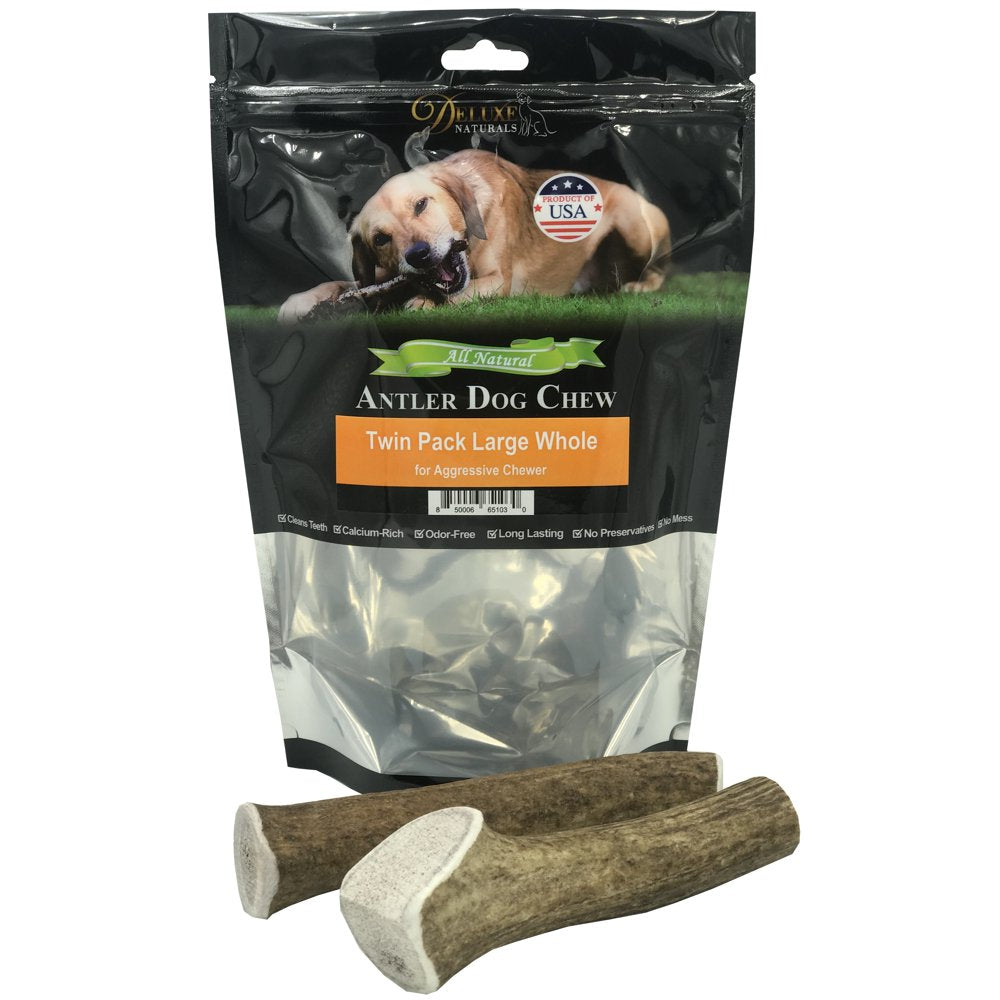 Deluxe Naturals Elk Antler Dog Chew 6-Pack, Medium Split Antlers Animals & Pet Supplies > Pet Supplies > Dog Supplies > Dog Toys Deluxe Naturals Whole L 2