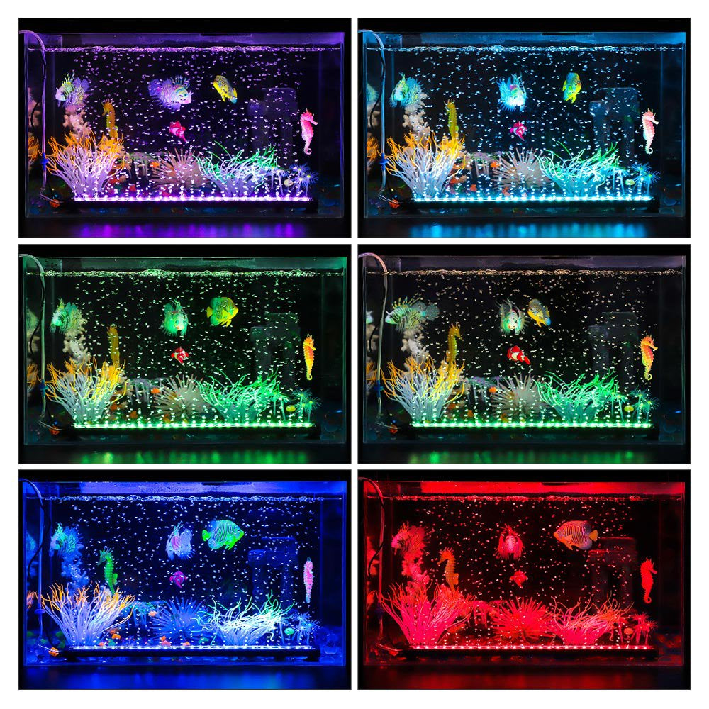 DONGPAI LED Aquarium Light, Submersible Fish Tank Light with Timer 3 Light Modes Dimmable White & Blue LED Light Bar Stick Animals & Pet Supplies > Pet Supplies > Fish Supplies > Aquarium Lighting DONGPAI   