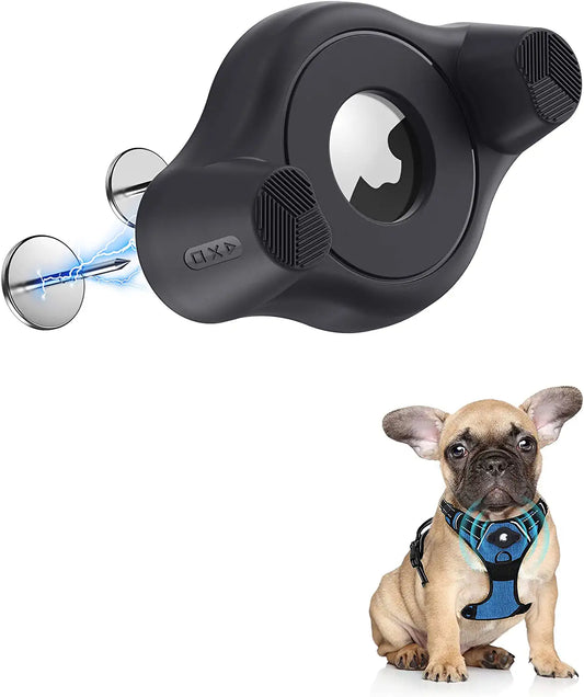 Airtag Holder Fit All Dog Collars Harness , Stouchi Innovative Style Protective Airtag Case with Pins Fixing Buckle for Iphone, Airtag Pet, Dog and Cat Airtag Mount Electronics > GPS Accessories > GPS Cases Stouchi   