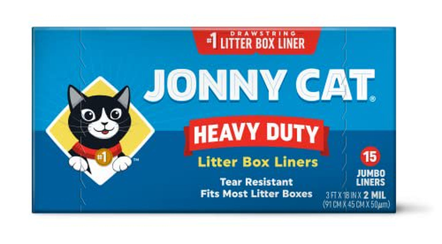 Jonny Cat Heavy Duty Litter Box Liners, Jumbo, 15Ct