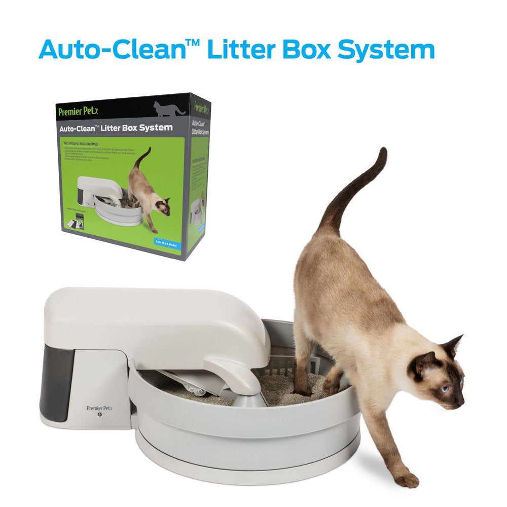 Premier Pet Auto-Clean Litter Box System: Self-Cleaning Litter System, No More Scooping, Auto-Cleans Every 30 Minutes, Superior Odor Control, Works with Any Clumping Clay Litter Animals & Pet Supplies > Pet Supplies > Cat Supplies > Cat Litter Box Liners Radio Systems Corporation   