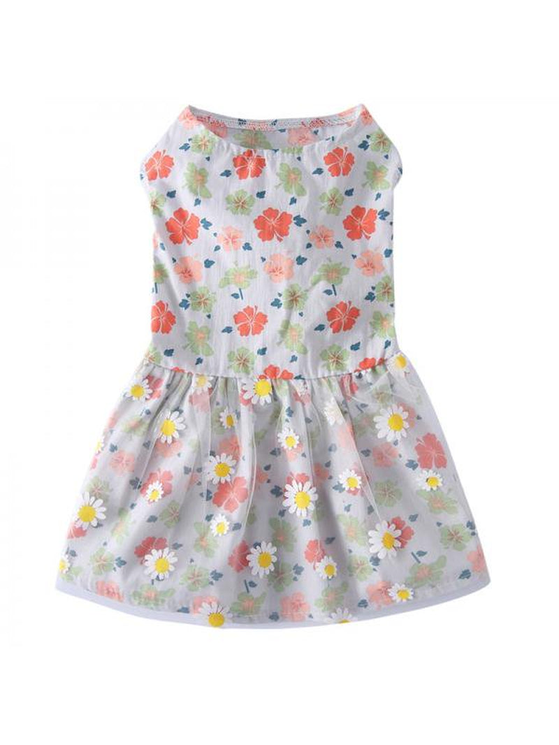 Flower Dog Dress for Pet Clothes Birthday Party Doggie Sundress Puppy Lace Clothes Animals & Pet Supplies > Pet Supplies > Dog Supplies > Dog Apparel Naturalour XS Apricot 