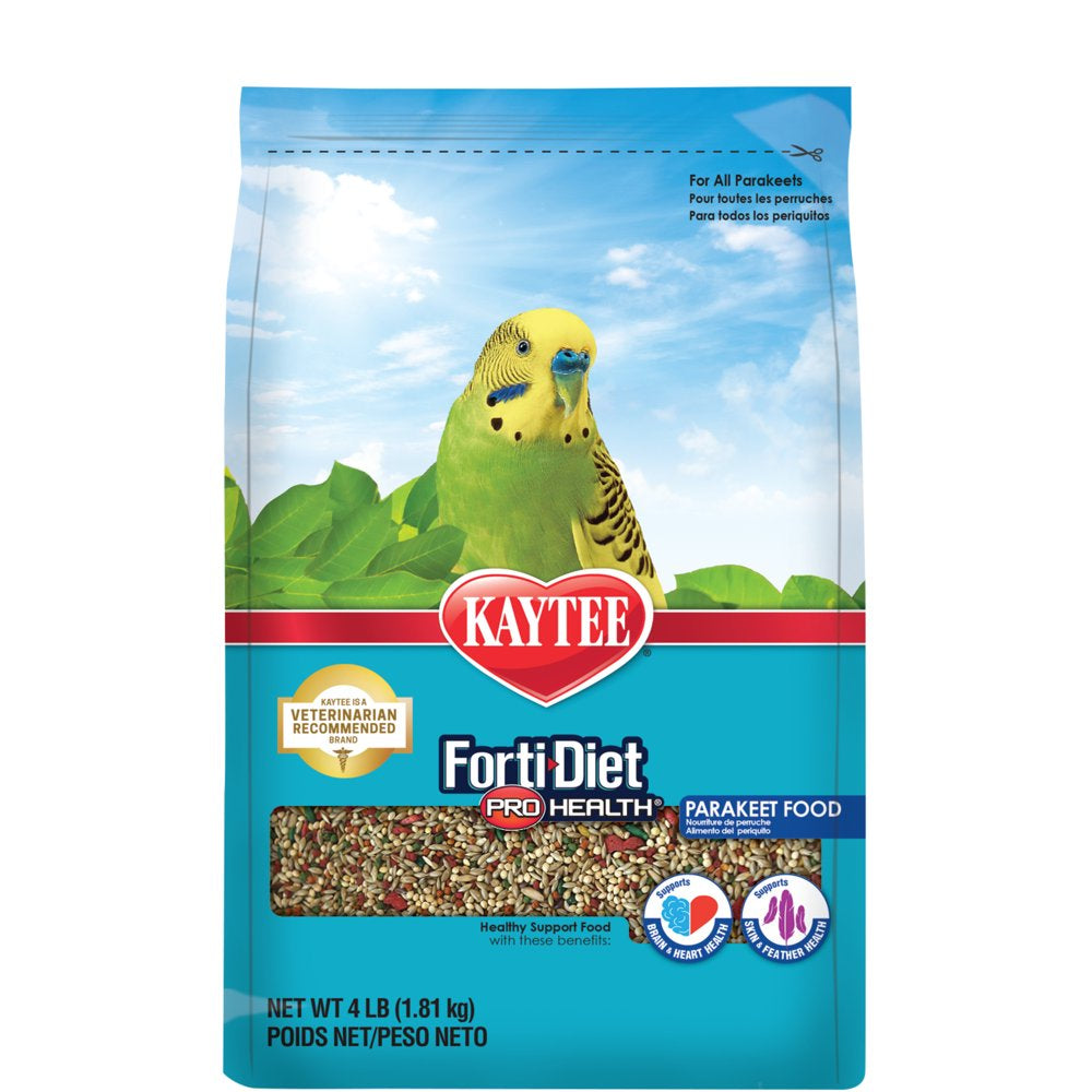 Kaytee Forti-Diet Pro Health Parakeet Pet Bird Food, 4 Lb Animals & Pet Supplies > Pet Supplies > Bird Supplies > Bird Food Central Garden and Pet 4 lbs  