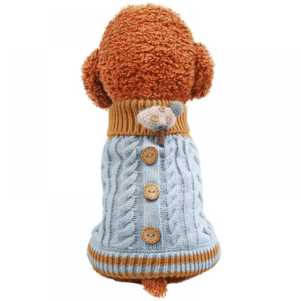 Knitted Dog Sweater for Small Dogs Winter Dog Clothes Warm Puppy Dog Coat Outfits Dog Apparel for Small Dogs Pets Animals & Pet Supplies > Pet Supplies > Dog Supplies > Dog Apparel XSAmazing XL Blue 