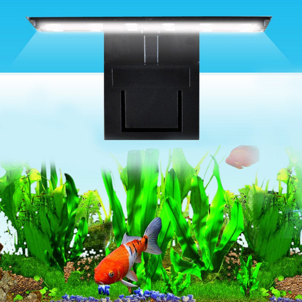 LED Aquarium Clamp Light Clip on Fish Tank Lamp White Lighting 12 Beads Perfect for Aquatic Plants Tropical Fish Growth