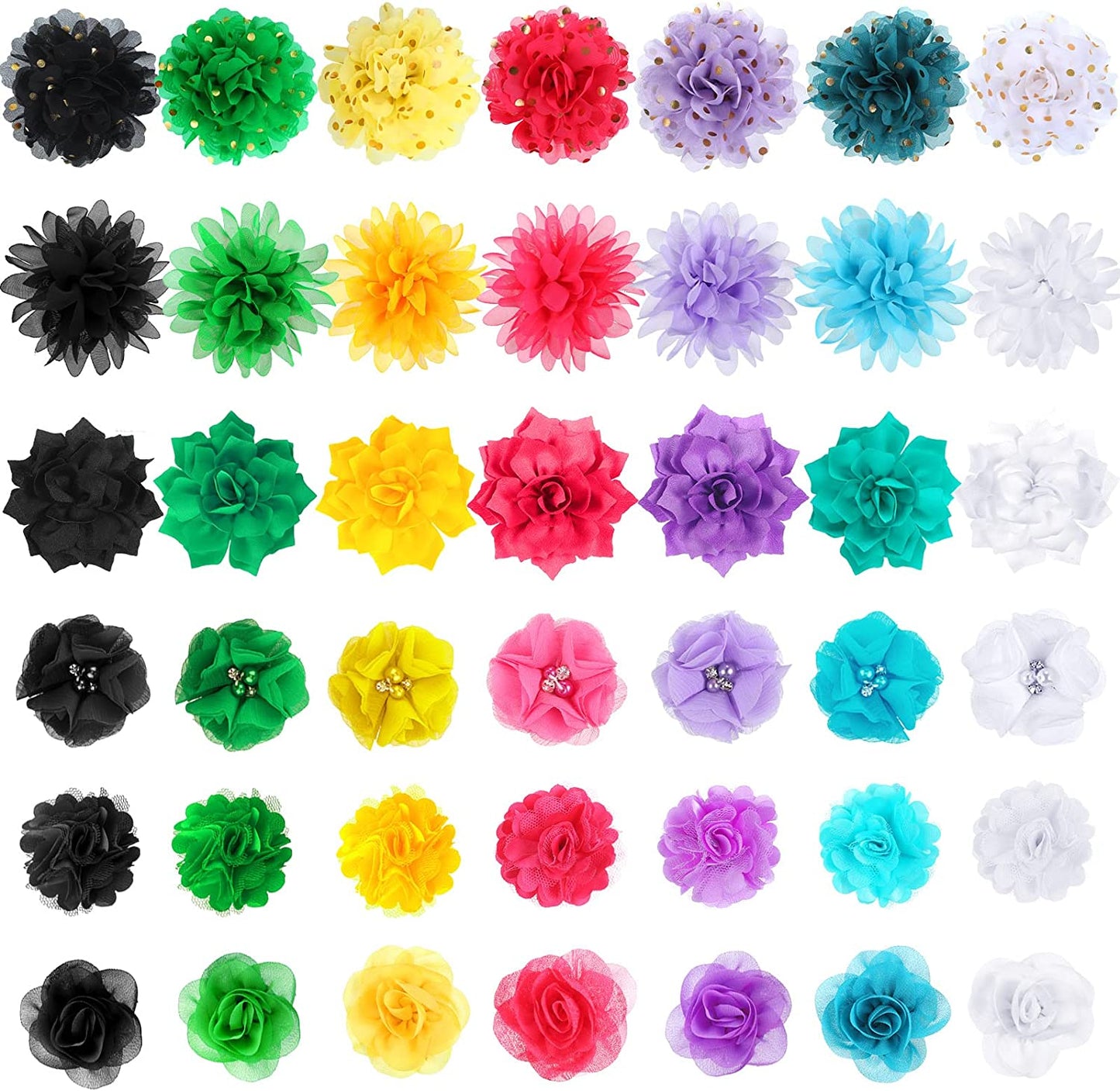 42 Pcs Dog Collar Flowers Dog Collar Accessories Dog Grooming Bows PET Flower Collar Embellishments Dog Flower Bow Ties Dog Collar Charms Flower for Puppy Dog Cat PET Collar, 6 Styles (Cute Colors) Animals & Pet Supplies > Pet Supplies > Dog Supplies > Dog Apparel Saintrygo Fresh Colors  