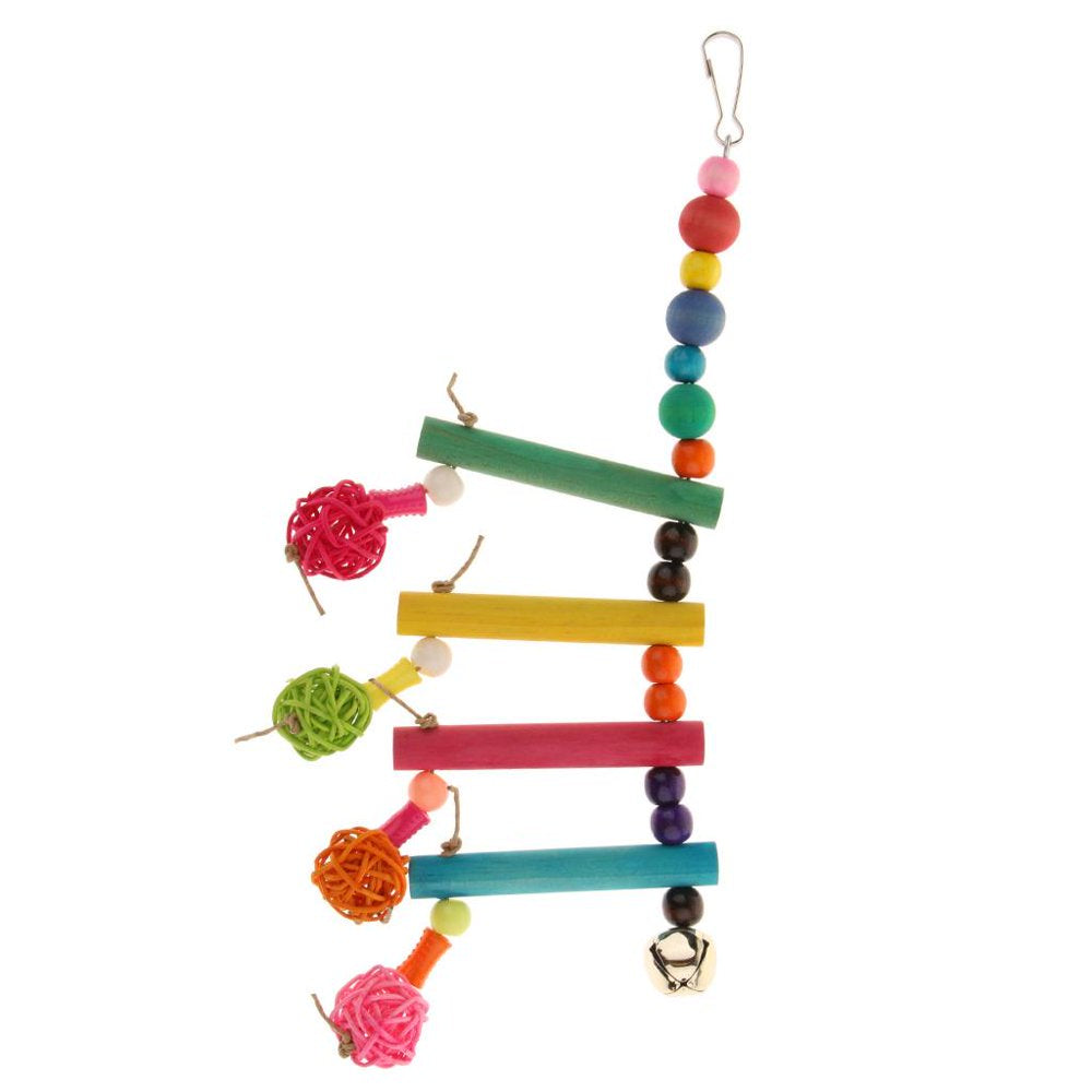 Bird Toy with Clip Revolving Perch Ladder Climbing Foraging Beads For Animals & Pet Supplies > Pet Supplies > Bird Supplies > Bird Ladders & Perches perfeclan   