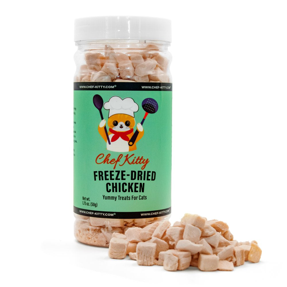 Chef Kitty Freeze Dried Cat and Dog Treats, All Natural, Single Ingredient Treats, High Protein, Grain Free (Chicken) (1.75 Oz) Animals & Pet Supplies > Pet Supplies > Cat Supplies > Cat Treats Chef Kitty   