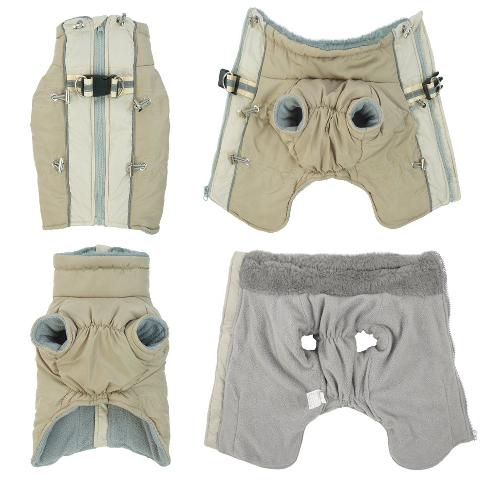 QBLEEV Dog Coat Windproof Cozy Dog Cold Weather Apparel Fleece Lined Winter Warm Dog Jacket Dog Vest for Small Medium and Large Dogs，Reflective Dog Clothes with Leash Hole Animals & Pet Supplies > Pet Supplies > Dog Supplies > Dog Apparel QBLEEV   