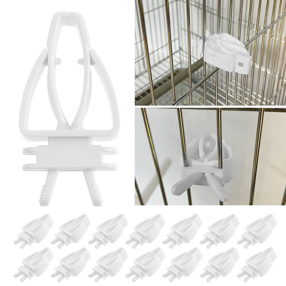 IMSHIE Parrot Food Clips, Bird Cage Food Holder, Parakeet Cage Accessories, Food Feeder Clip for Bird Budgie Parakeet Cockatoo Macaw Cockatiel Conure, White Very Well Animals & Pet Supplies > Pet Supplies > Bird Supplies > Bird Cage Accessories IMSHIE   