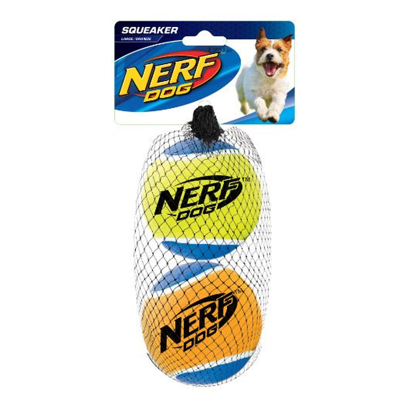 Nerf Dog Squeak Tennis Ball 4-Pack Dog Toy for Small Dogs - Multicolored Animals & Pet Supplies > Pet Supplies > Dog Supplies > Dog Toys Gramercy Products, Inc.   