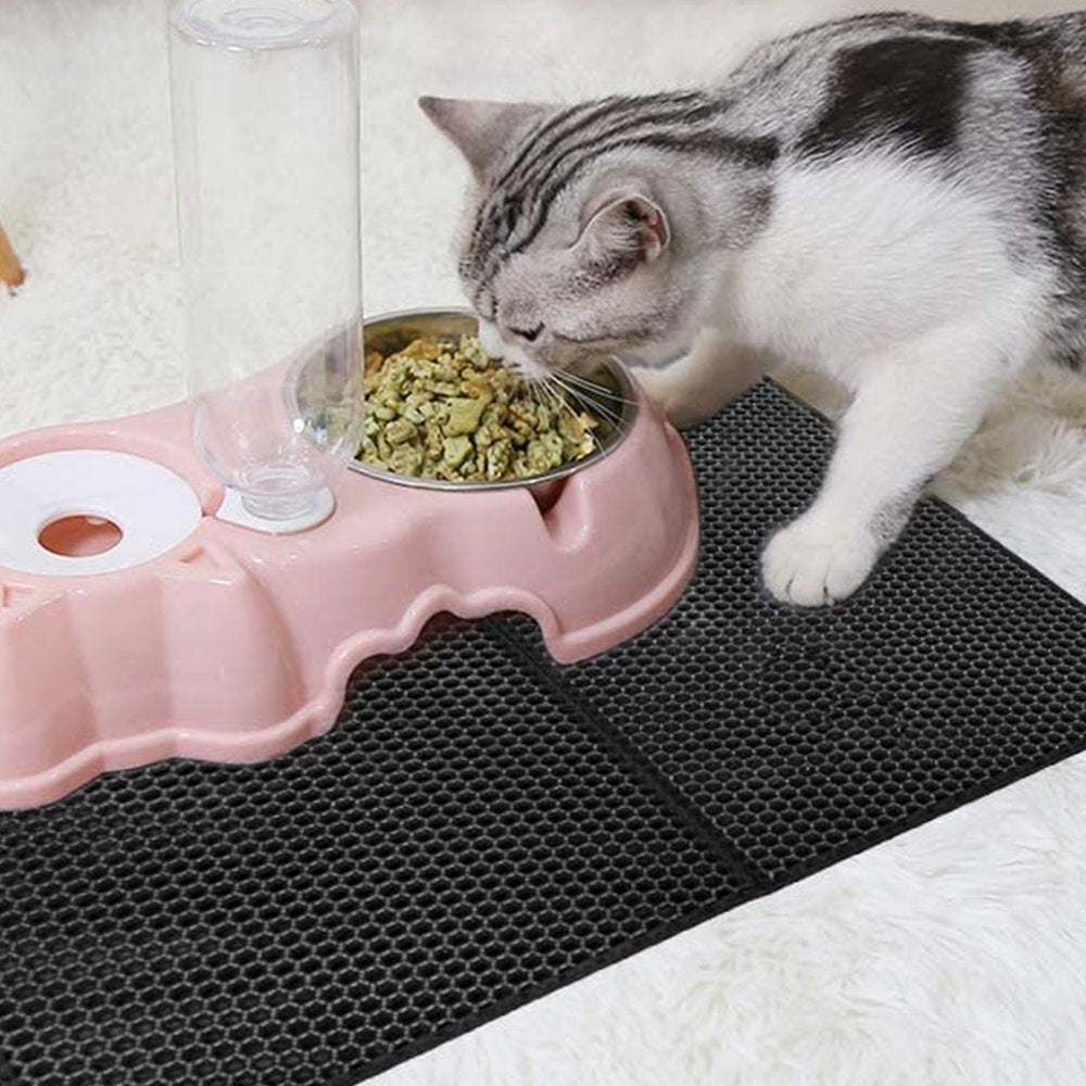Litter Box Mat Size Double Layer Design Honeycomb Cat Litter Mat Waterproof Non-Slip Eva Material Washable Easy Clean Durable Underlay for Litter Box Animals & Pet Supplies > Pet Supplies > Cat Supplies > Cat Litter Box Mats Saikoo   