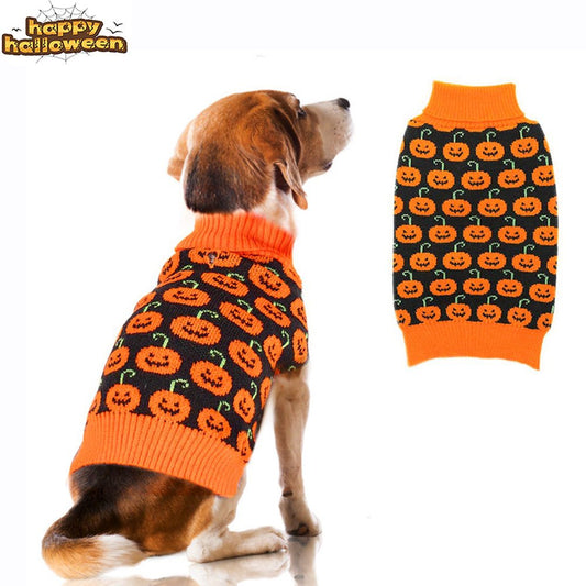 Pet Clothes the Halloween Pumpkin Cat Dog Sweater, Dog Knitwear, Dog Apparel, Pet Sweatshirt Small Animals & Pet Supplies > Pet Supplies > Dog Supplies > Dog Apparel Orchip M  