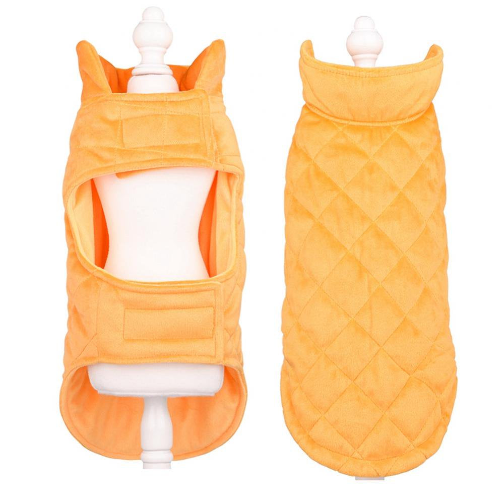 Summark Comfort Fit Dog Clothes Warm Dog Coat Windproof Reversible New Soft Padded Style Dog Vest Apparel for Cold Weather Dog Jacket for Small -Large Dogs Animals & Pet Supplies > Pet Supplies > Dog Supplies > Dog Apparel Sunmark XL Yellow 