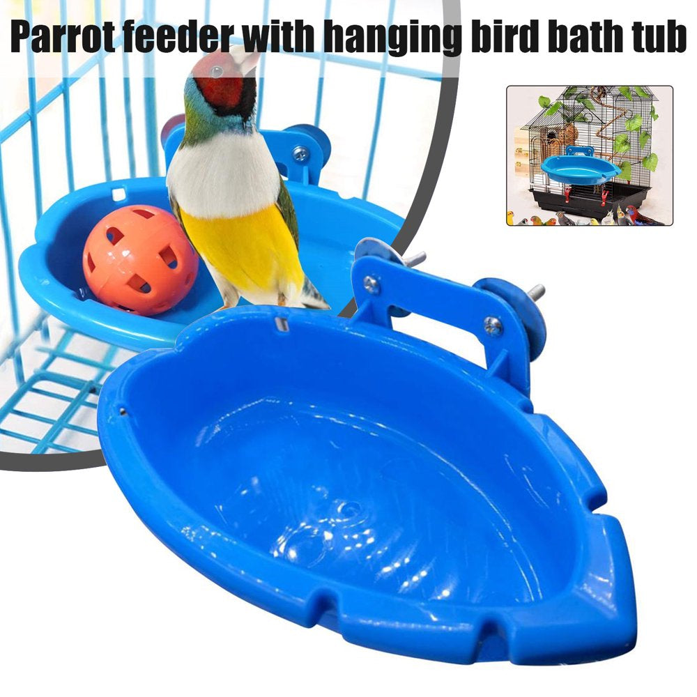 TWSOUL Bird Bath Tub Bowl Box Portable Hanging Parrot Bathing Bowl Parrot Cage Bird Bath Bird Shower Accessories for Small Birds Parrots Animals & Pet Supplies > Pet Supplies > Bird Supplies > Bird Cage Accessories BOOBEAUTY   