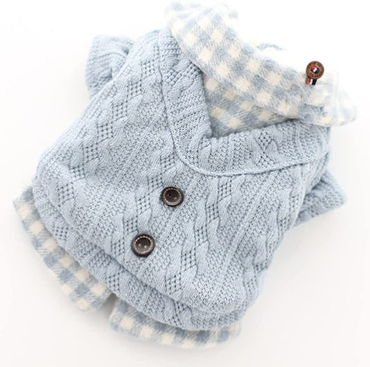 BADALO Pet Thicken Warm Plaid Shirt Sweater Jacket for Small Dogs Jacket Pet Clothes/Blue/Xl Code Animals & Pet Supplies > Pet Supplies > Dog Supplies > Dog Apparel BADALO Blue L Code 