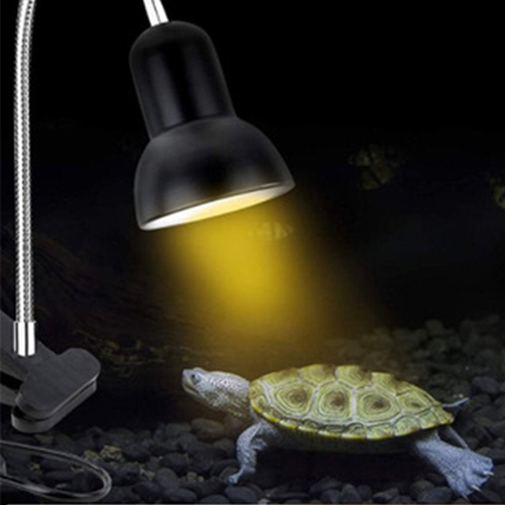 Tortoise Heat Lamp for Aquarium Reptile Basking Spot with Holder with 360° Rotating Clip & Power Supply for Reptiles, Lizards, Tortoise Snakes Aquarium