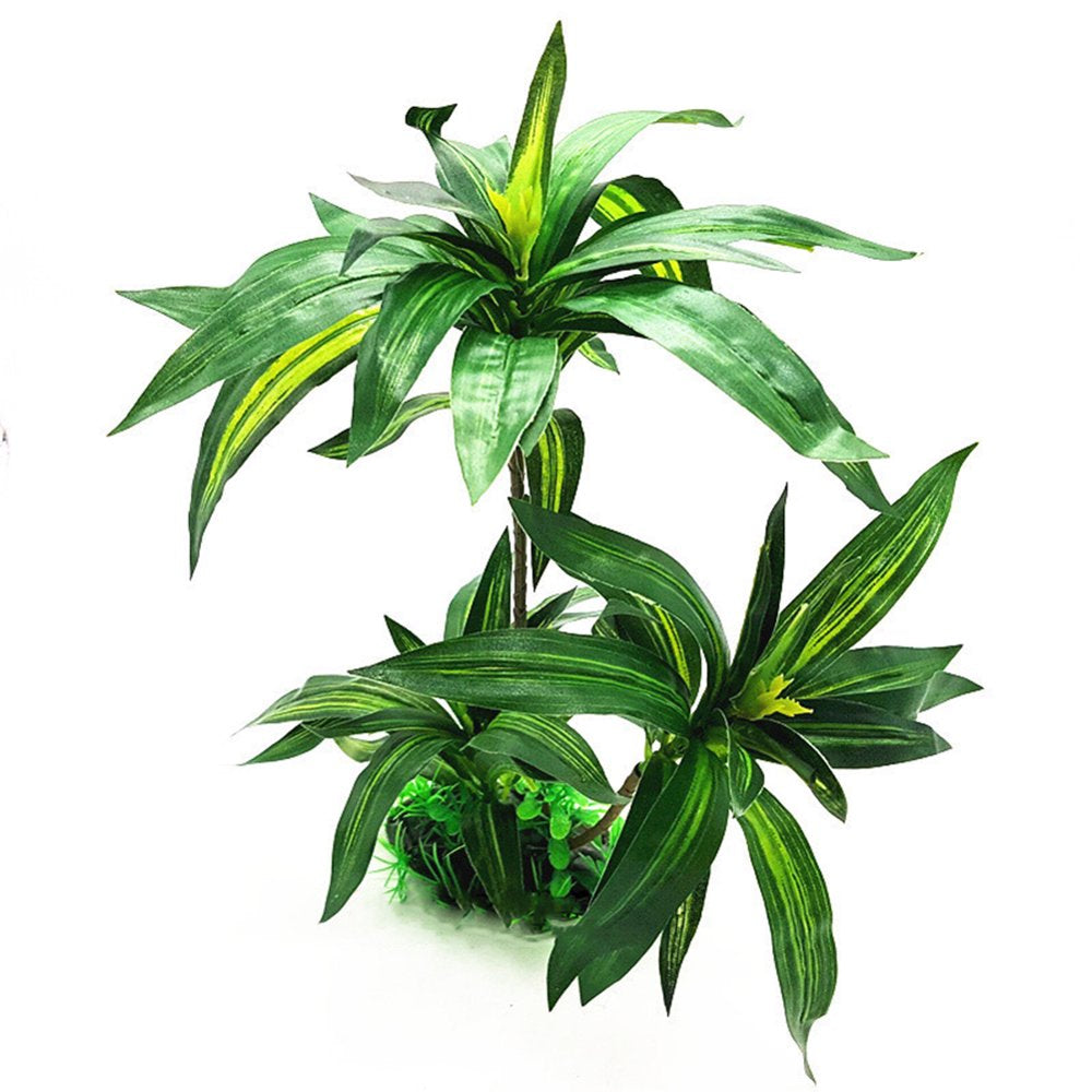 SPRING PARK Green Plastic Terrarium Tank Lifelike Plant Decorative Ornament for Reptiles Amphibians Animals & Pet Supplies > Pet Supplies > Small Animal Supplies > Small Animal Habitat Accessories SPRING PARK   