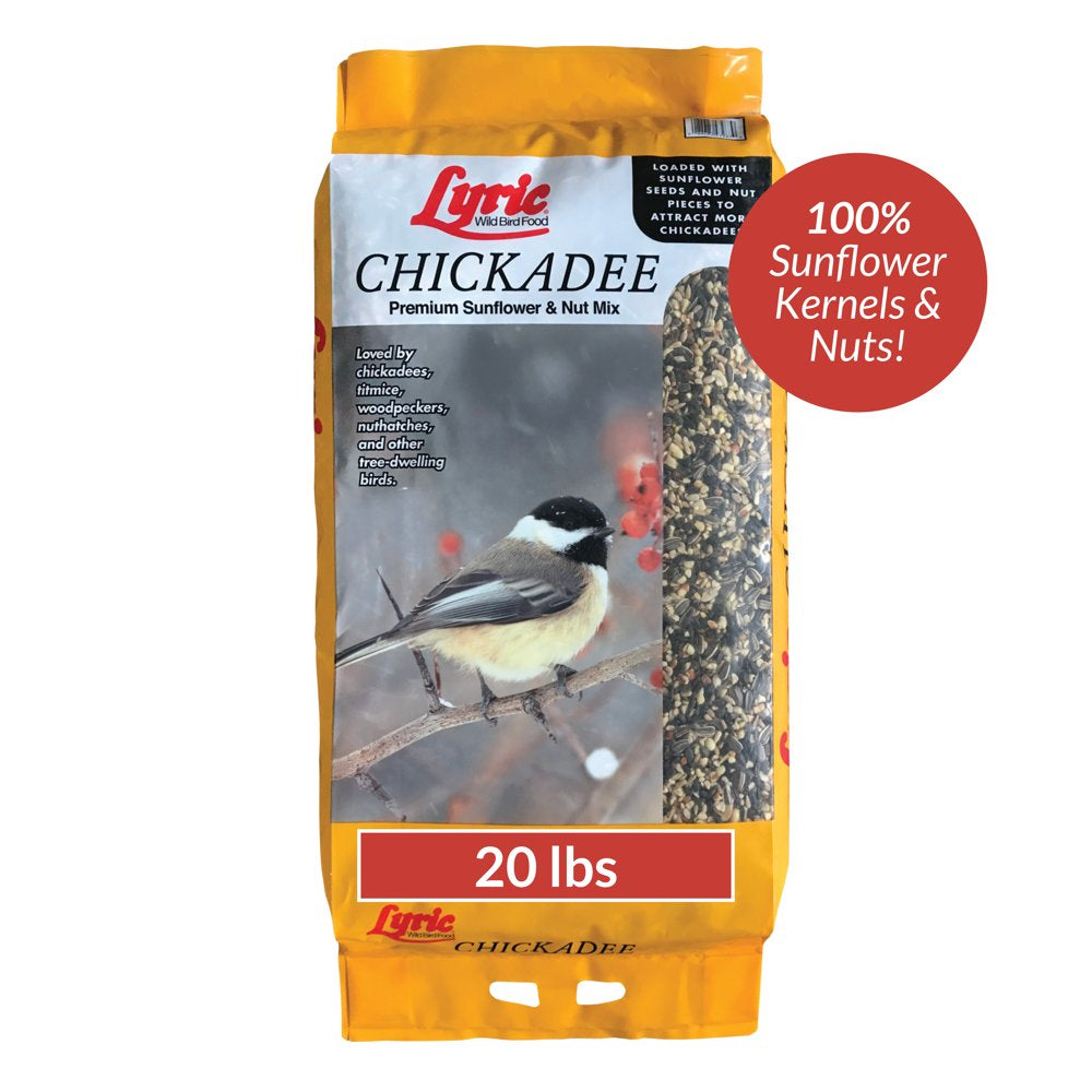 Lyric Chickadee Wild Bird Seed, Sunflower and Nut Bird Food Mix, 4 Lb. Bag Animals & Pet Supplies > Pet Supplies > Bird Supplies > Bird Food Lebanon Seaboard Corporation 20 lbs  