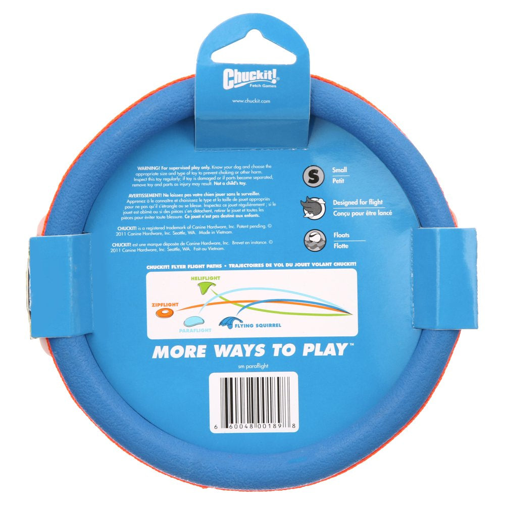 Chuckit! Paraflight Flyer Floatable Frisbee Dog Toy, Small Animals & Pet Supplies > Pet Supplies > Dog Supplies > Dog Toys Petmate   