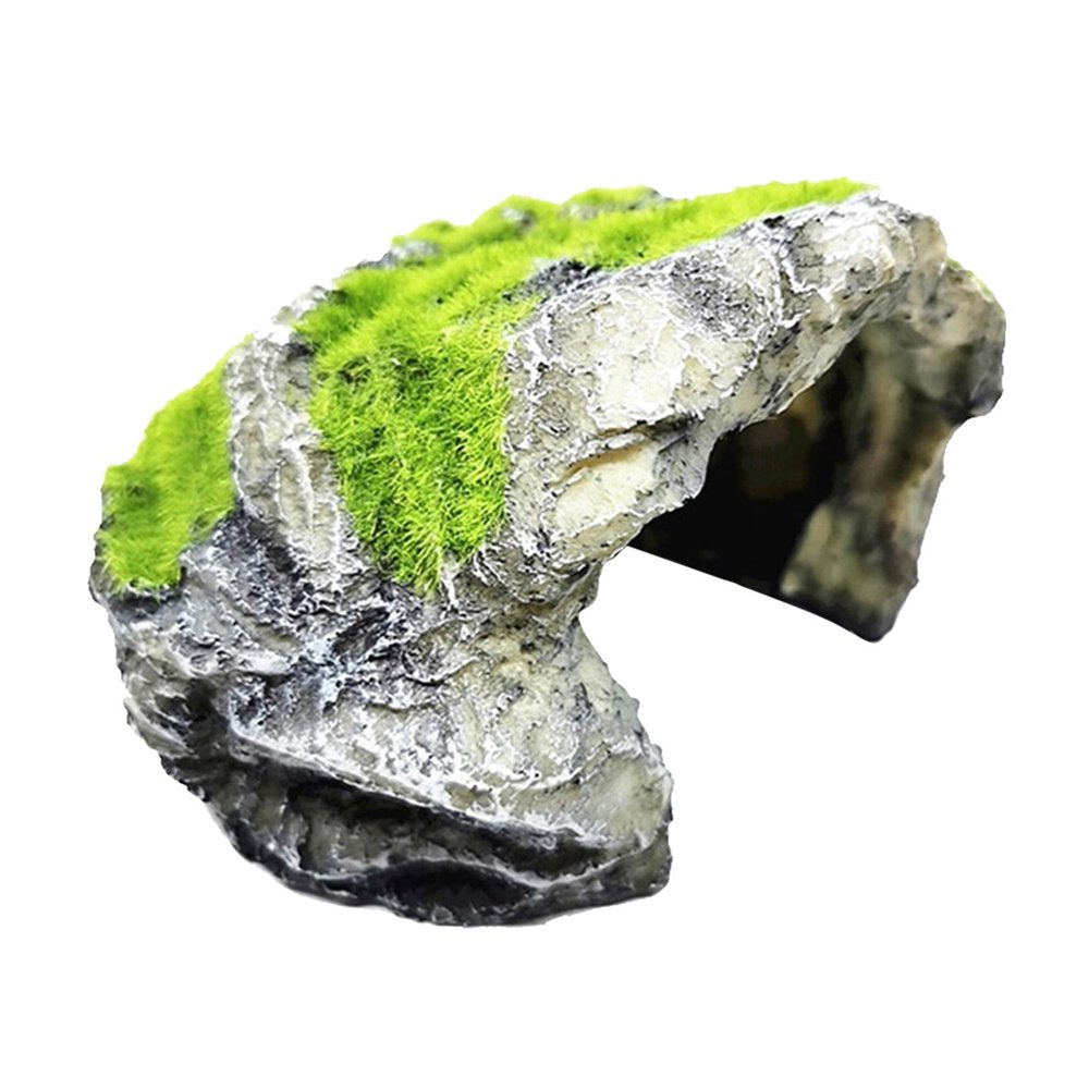 Reptile Hiding Cave Resin Material Natural Non- Hideout for Small Lizards Turtles Bearded Dragon Tortois Amphibians Fish Pet Supplies - G G Animals & Pet Supplies > Pet Supplies > Small Animal Supplies > Small Animal Habitat Accessories FITYLE   