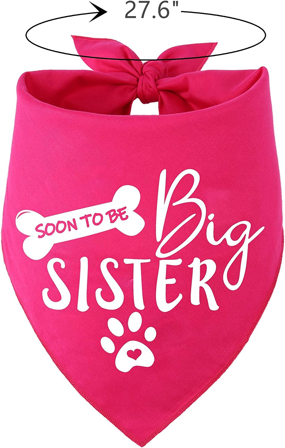 Pawskido Big Sister Dog Bandana,Reversible Triangle Bibs Pet Scarf Animals & Pet Supplies > Pet Supplies > Dog Supplies > Dog Apparel Pawskido   