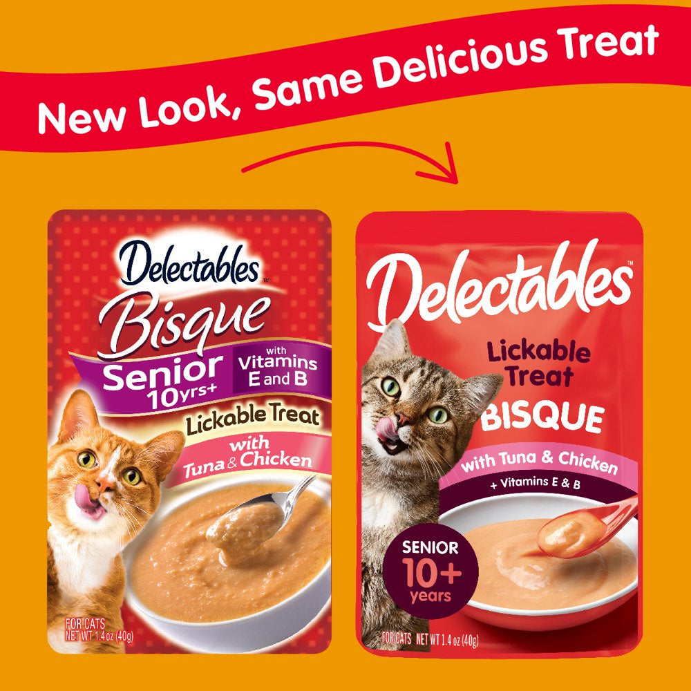 Delectables Bisque Senior 10+ Tuna & Chicken Lickable Cat Treat, 1.4-Oz, Single Pouch Animals & Pet Supplies > Pet Supplies > Cat Supplies > Cat Treats Hartz Mountain Corp   