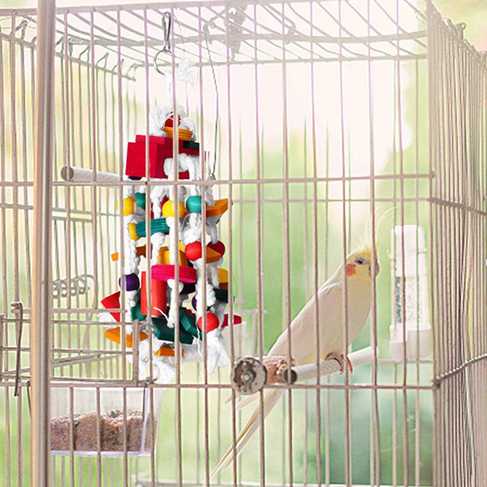 SPRING PARK Pet Bird Parrot Parakeet Budgie Cockatiel Cage Toys Hanging Chewing Toy Decor