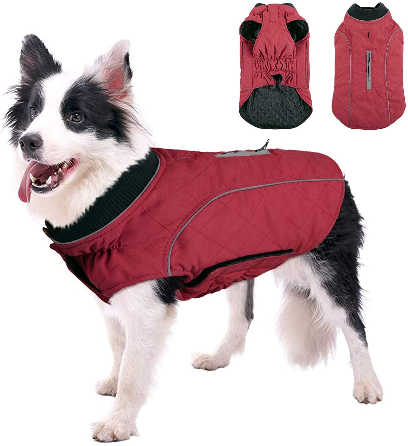 MIGOHI Medium Dog Jacket for Winter, Windproof Cold Weather Coat Cozy Vest for Small Medium Large Dogs, Warm Dog Winter Jackets Comfortable Dog Apparel with Reflective Trims, Orange M Animals & Pet Supplies > Pet Supplies > Dog Supplies > Dog Apparel MIGOHI Red X-Large 