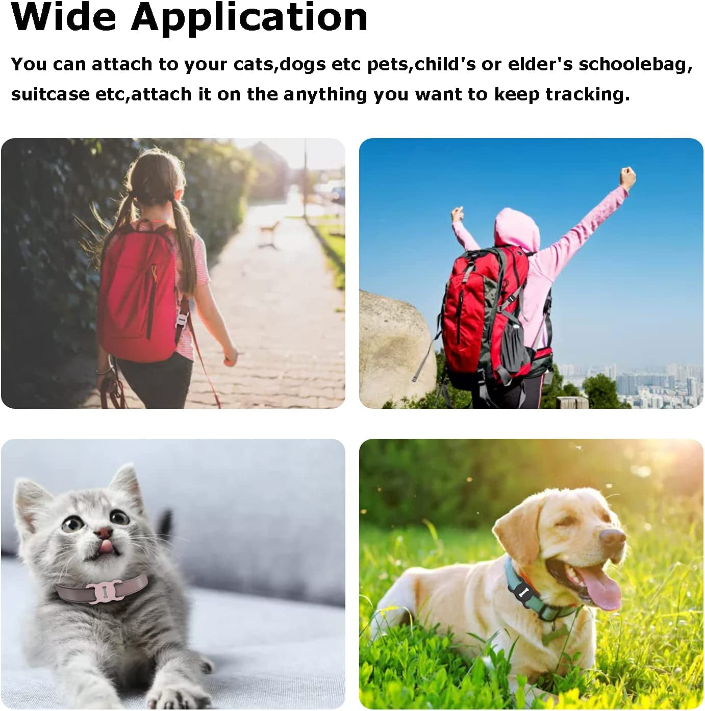 Airtag Dog Collar Holder for Pets 3Pack Air Tag Holder Portable Air Tag Case Cover for Air Tag Dog Collar Holder,Anti-Lost Air Tag Holder for Dog Collar Cats Backpack (Blackpinkwhite) Electronics > GPS Accessories > GPS Cases AVYDIIF   