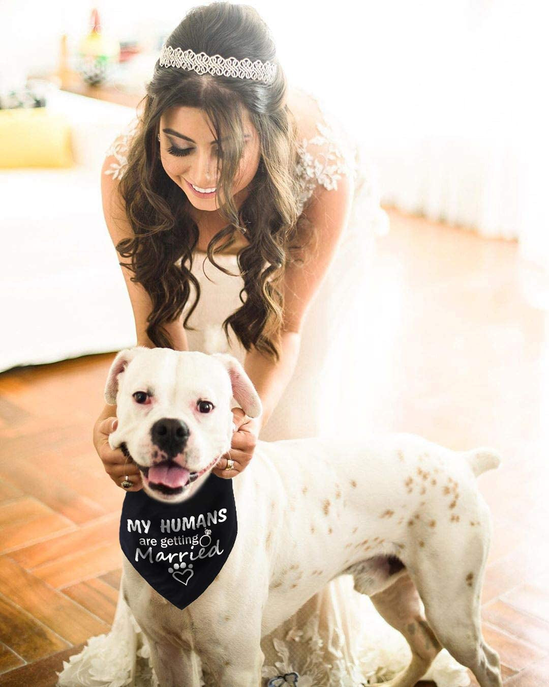 Pawskido My Humans Are Getting Married Dog Bandana, Dog Wedding Bandana,Reversible Triangle Bibs Pet Scarf Animals & Pet Supplies > Pet Supplies > Dog Supplies > Dog Apparel Pawskido   