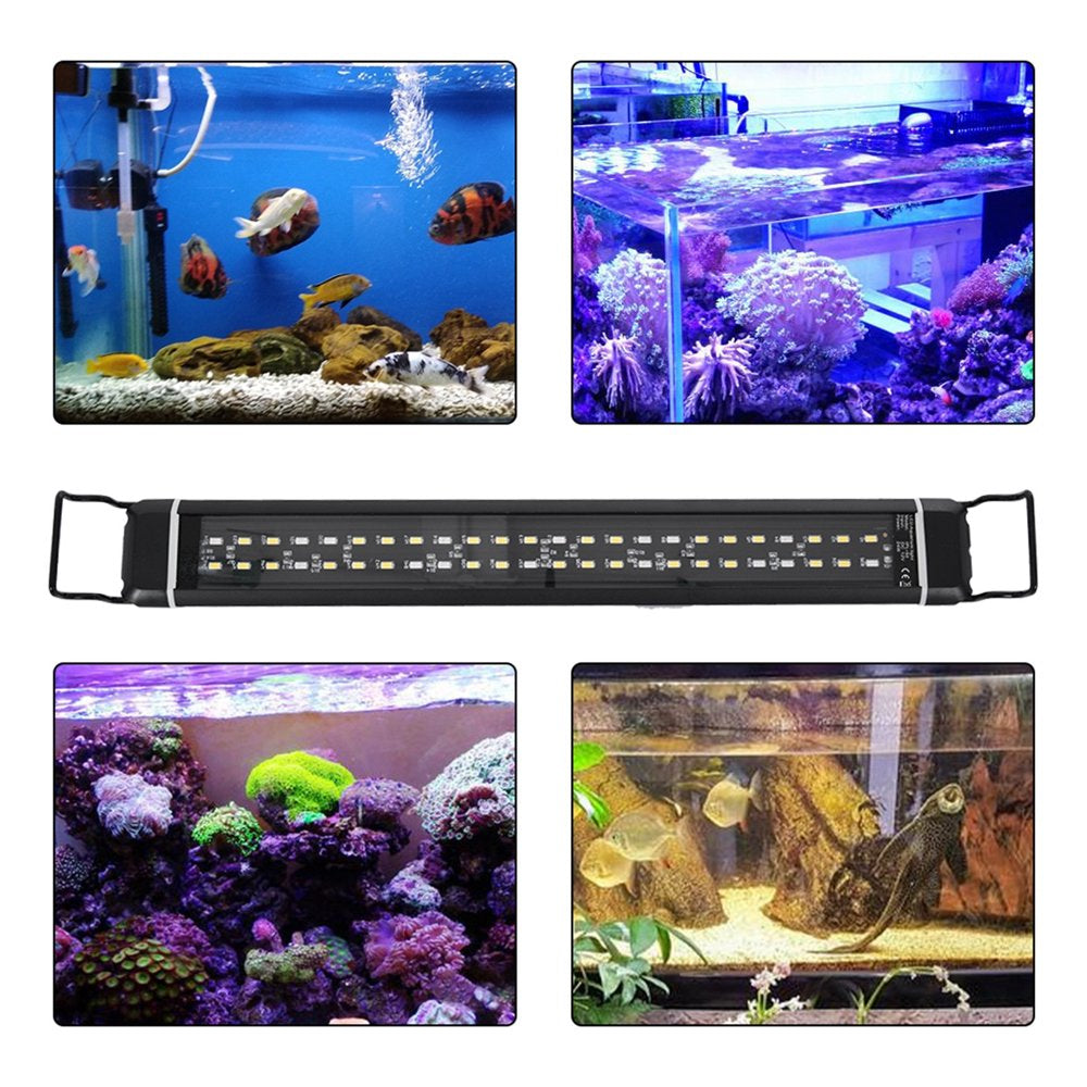 Full-Spectrum Aquarium Light with Aluminum Alloy Shell Extendable Brackets-Light Animals & Pet Supplies > Pet Supplies > Fish Supplies > Aquarium Lighting TKJH   