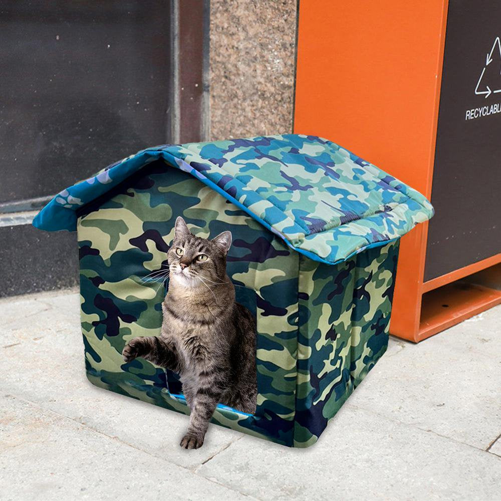 IMSHIE Cat House with Removable Cushion, 4 Season Pet Nest Kitty Shelter with Waterproof Roof, Washable Foldable Cat Kennel Cave House Small Dog Tent Cabin for Winter Biological Animals & Pet Supplies > Pet Supplies > Dog Supplies > Dog Houses IMSHIE   