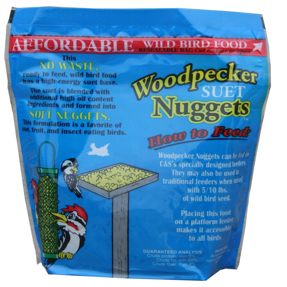 C&S Woodpecker No Melt Suet Nuggets, 27 Oz, Wild Bird Suet Animals & Pet Supplies > Pet Supplies > Bird Supplies > Bird Food C & S PRODUCTS   