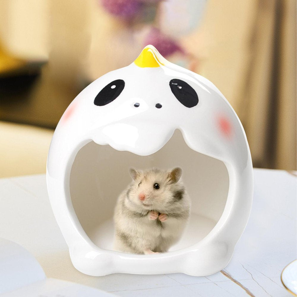 Hamster Houses,Ceramic Hamster Hideout Cool Hamster Cages,Small Hamster House Small Animal Houses Habitats,Hamster Houses and Hideouts Dwarf Hamster Cage,Hamster House for Ceramic Animals & Pet Supplies > Pet Supplies > Small Animal Supplies > Small Animal Habitats & Cages HOMYL   