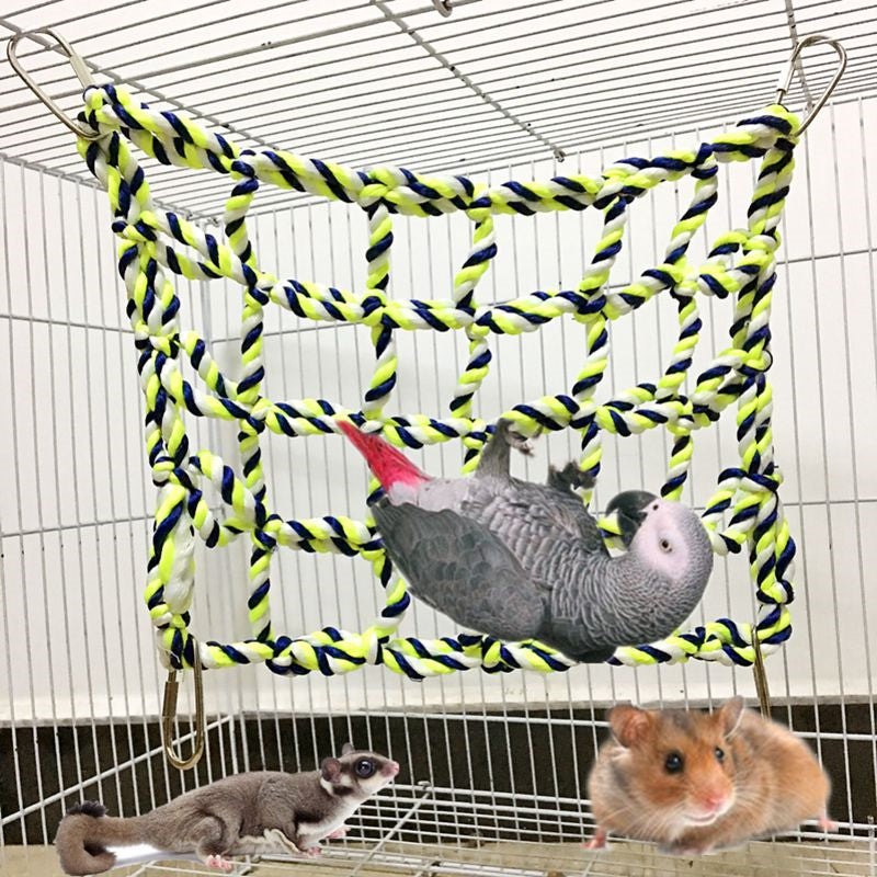 Parrot Pet Bird Hammock Swing Climbing Net Play Gym Toy Habitat Animals & Pet Supplies > Pet Supplies > Bird Supplies > Bird Gyms & Playstands Esho   