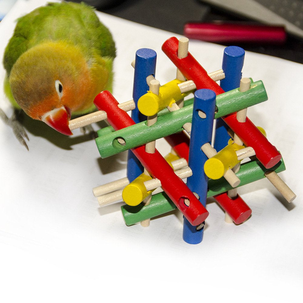 Bird Parrot Chewing Toys，Parrot Chewing Toys for Large Bird Greys Parrots Doves Macaws Cockatoo Wooden Block Toys for Climbing, Chewing, Unraveling and Preening Animals & Pet Supplies > Pet Supplies > Bird Supplies > Bird Toys Ugerlov   