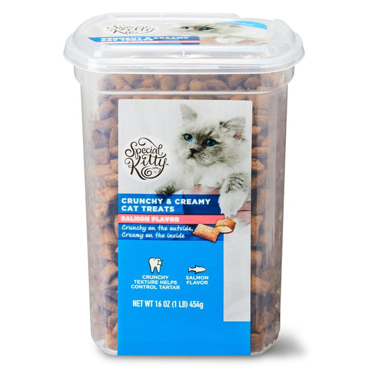 Special Kitty Crunchy & Creamy Cat Treats, Salmon Flavor, 16 Oz