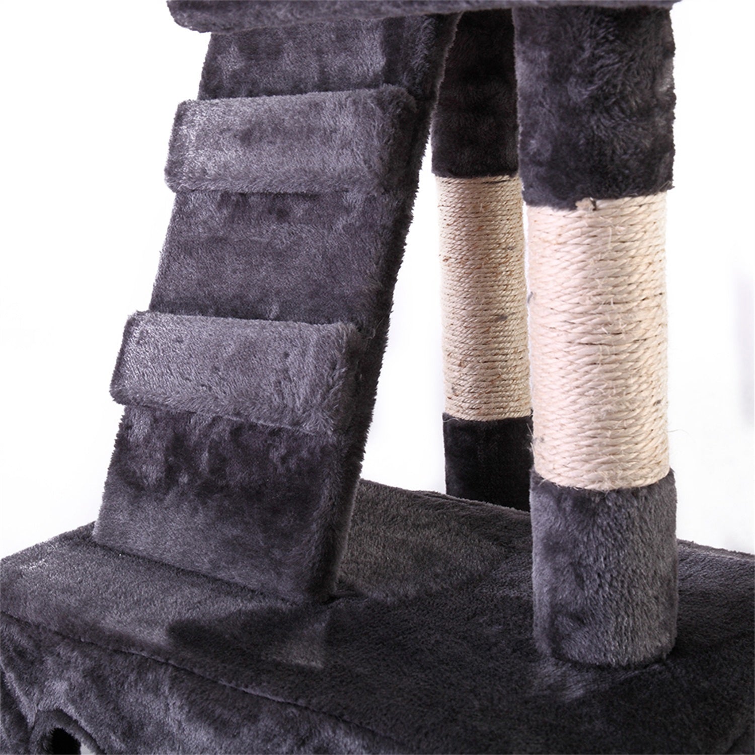 Pefilos Pet Furniture for Cats and Kittens - Cat Tower for Indoor Cats Tall Cat Tree for Big Cats Tiger Tough Cat Tree Tower Interactive Playground, Gray Animals & Pet Supplies > Pet Supplies > Cat Supplies > Cat Furniture Pefilos   