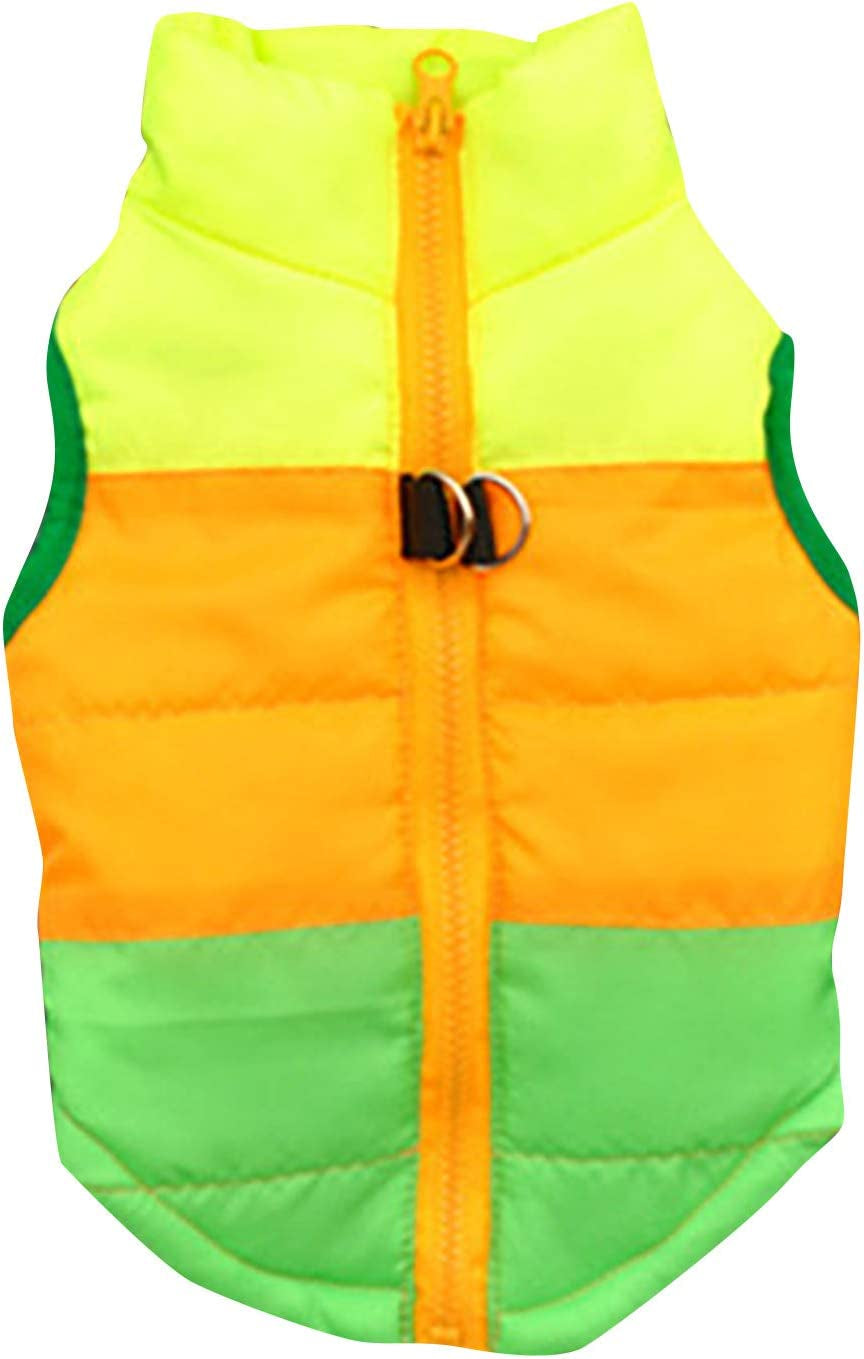 Honprad Walking Dog Custume Chihuahua Coat Outfits Dog Buckle Pet Out Padded Clothing Jacket Padded Vest Pet Clothes Animals & Pet Supplies > Pet Supplies > Dog Supplies > Dog Apparel HonpraD Green Medium 