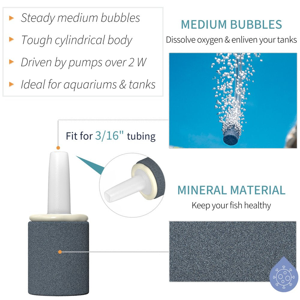 Pawfly 0.6 Inch Air Stone 10 Pieces Cylinder Bubble Diffuser Airstones for Aquarium Fish Tank Pump Grey Animals & Pet Supplies > Pet Supplies > Fish Supplies > Aquarium Air Stones & Diffusers Pawfly   