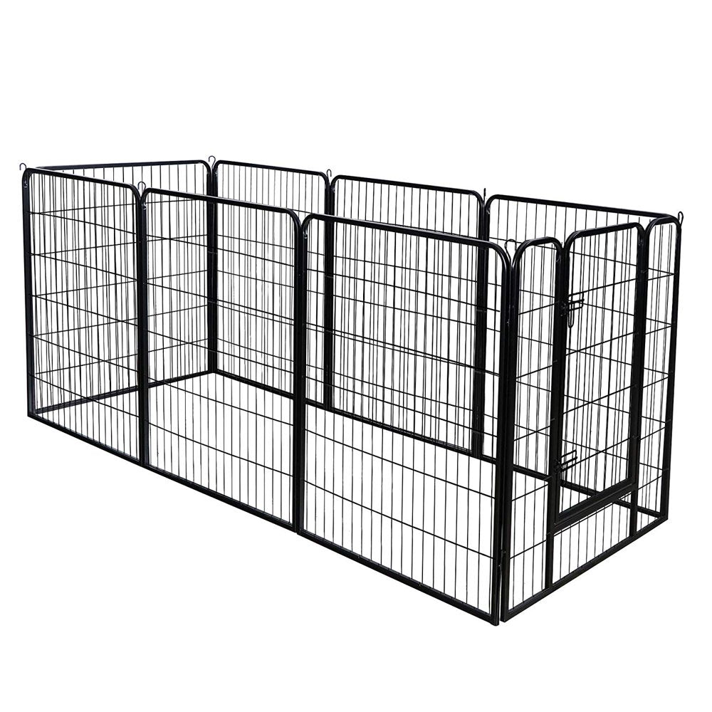 Dog Fence 8 Panels 40" H Pet Playpen Metal Outdoor Portable Camping Dog Fences Runs Cage Foldable Exercise Pens Fencing with Doors Indoor Temporary Fence for Dogs, Puppy, Garden Animals & Pet Supplies > Pet Supplies > Dog Supplies > Dog Kennels & Runs ChuHeDianZi   