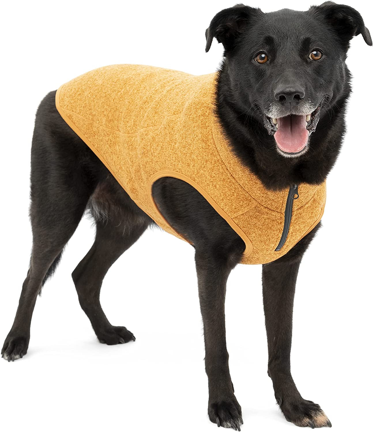 Kurgo K9 Core Dog Sweater | Year-Round Sweater for Dogs | Dog Fleece Vest | Knit Fleece Pet Jacket | Fleece Lining | Lightweight | Zipper Opening for Harness | Adjustable Neck | Black | Medium Animals & Pet Supplies > Pet Supplies > Dog Supplies > Dog Apparel Radio Systems Corporation Heather Orange Extra Large 